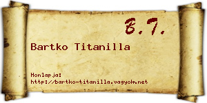 Bartko Titanilla névjegykártya